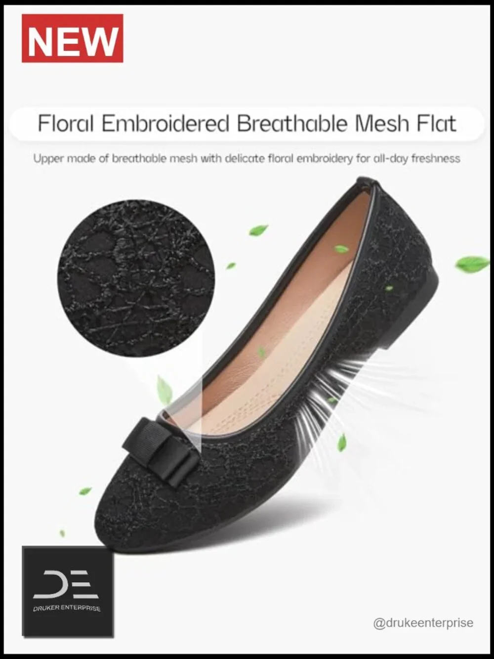 Lace Ballet Flats Women Slip-on Comfortable Dressy Flat Wedding Office Shoes